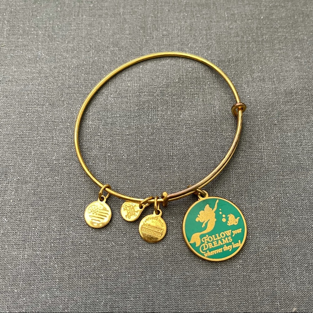 Disney Alex and Ani Little Mermaid Gold Bracelet